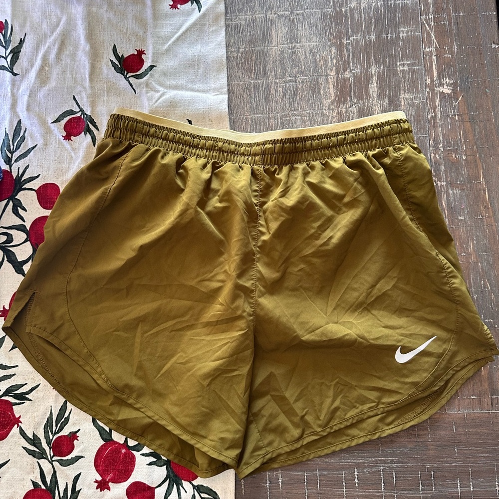 Nike Women's Olive Green Athletic Shorts